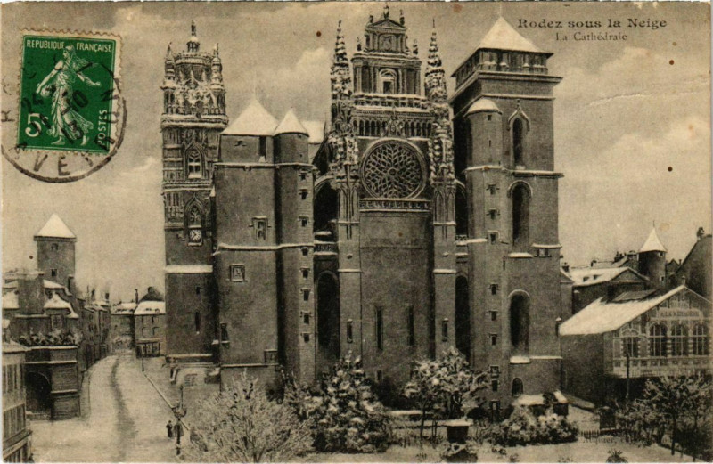 Carte postale ancienne Rodez sous la Neige à Rodez