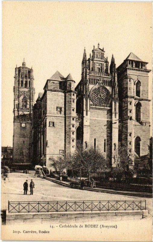 Carte postale ancienne Cathédrale de Rodez à Rodez