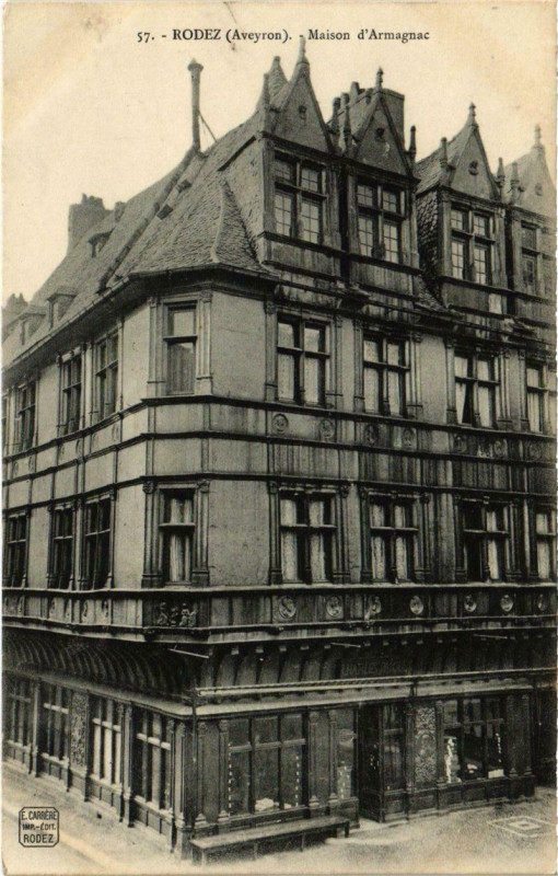 Carte postale ancienne Rodez - Maison d'Armagnac à Rodez