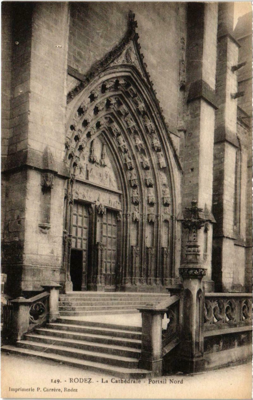 Carte postale ancienne Rodez - La Cathédrale à Rodez