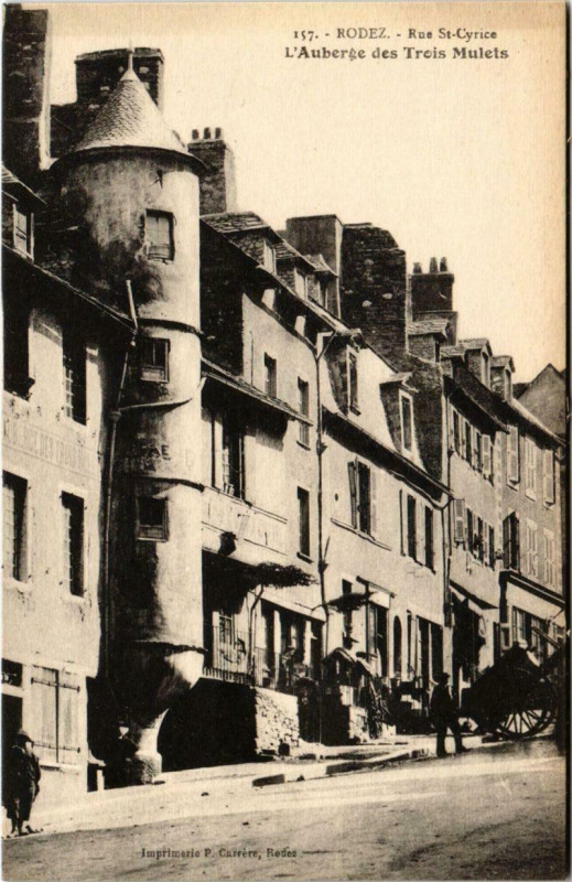 Carte postale ancienne Rodez - Rue Saint-Cyrice à Rodez