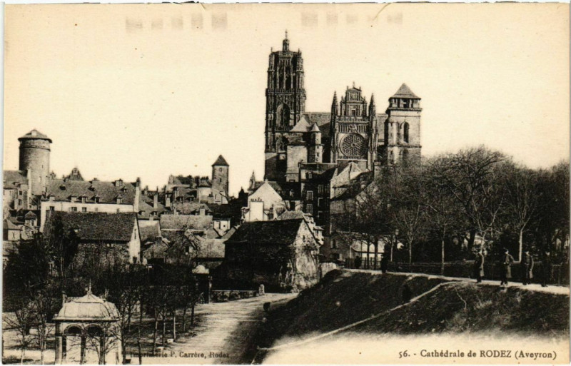 Carte postale ancienne Cathédrale de Rodez à Rodez