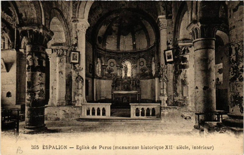 Carte postale ancienne Espalion - Eglise de Perse à Espalion