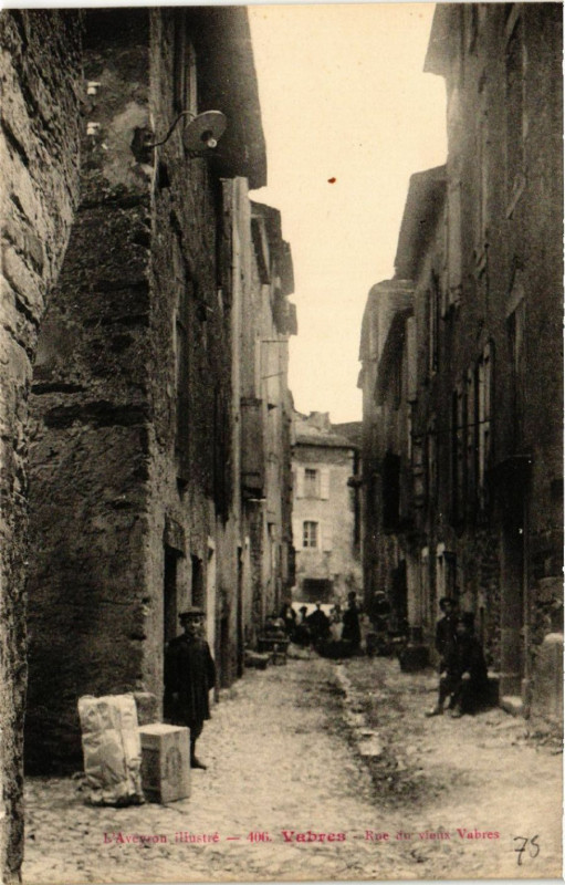 Carte postale ancienne Vabres - Rue du vieux Vabres