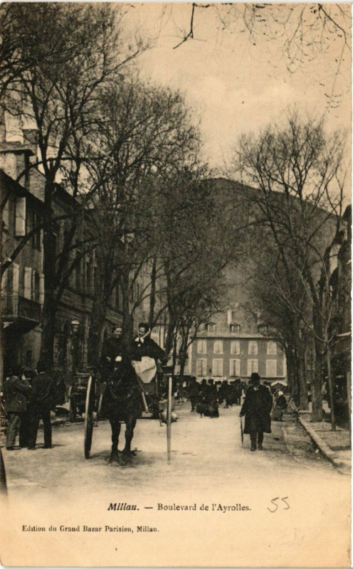 Carte postale ancienne Millau - Boulevard de l'Ayrolles à Millau