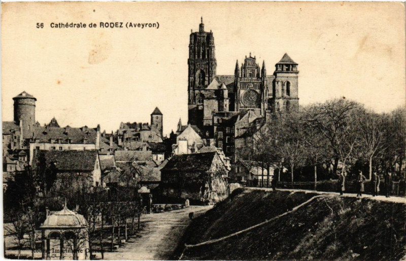 Carte postale ancienne Cathédrale de Rodez à Rodez