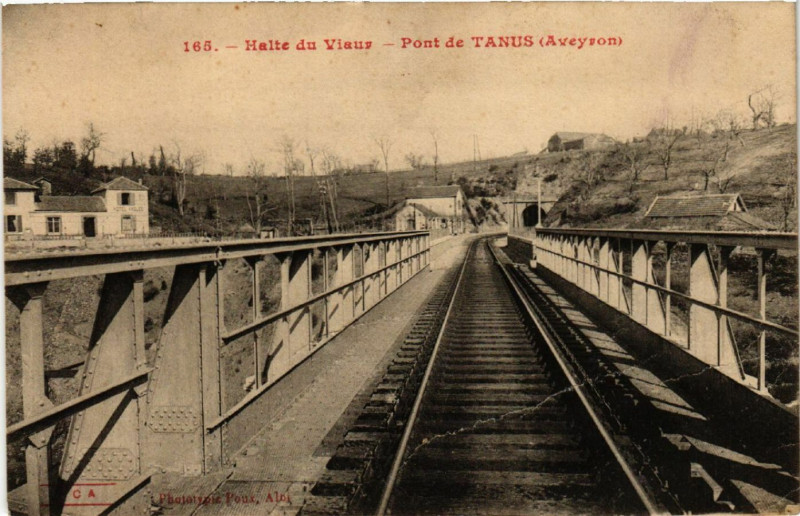 Carte postale ancienne Halle du Viaur - Pont de Tanus