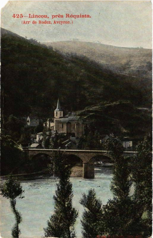 Carte postale ancienne Lincou pres Requista à Réquista
