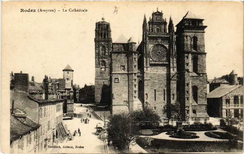 Carte postale ancienne Rodez - La Cathédrale à Rodez