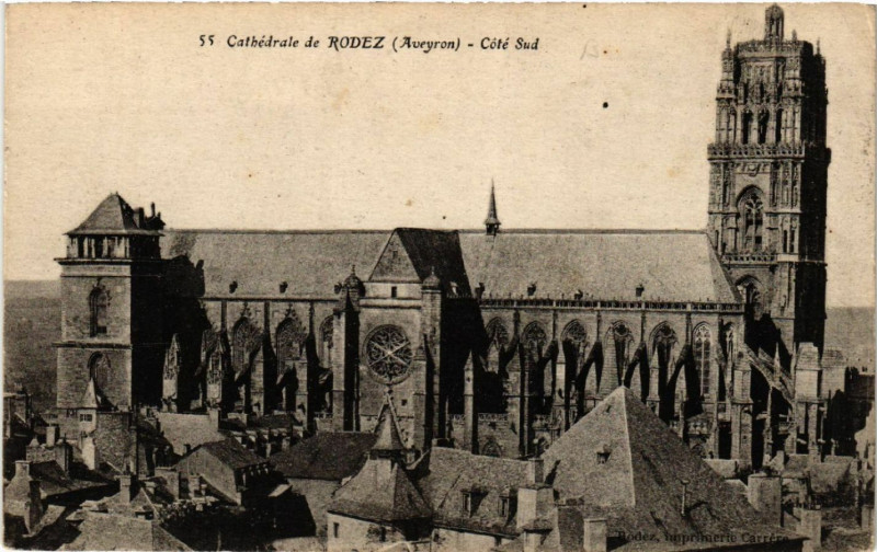 Carte postale ancienne Cathédrale de Rodez à Rodez