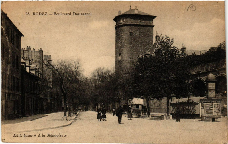 Carte postale ancienne Rodez - Boulevard à Rodez