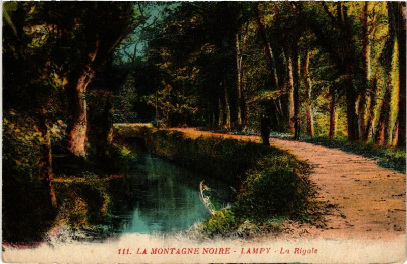 Carte postale ancienne La Montagne Noire - Lampy - La Rigole