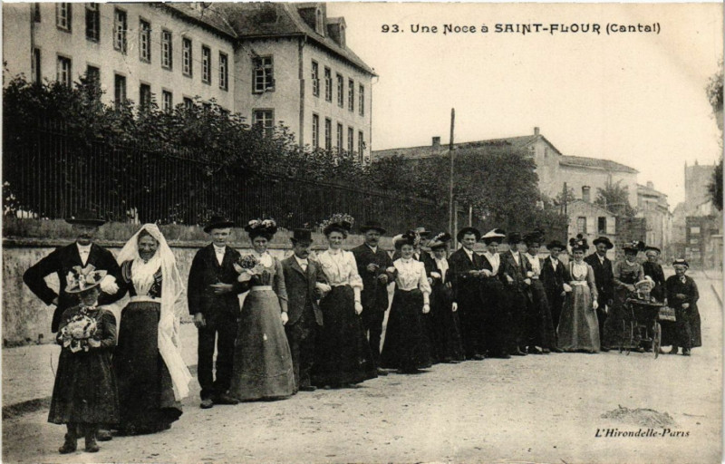 Carte postale ancienne Une Noce a Saint-Flour