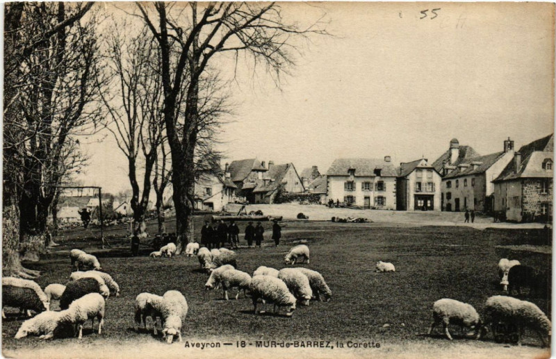 Carte postale ancienne Mur-de-Barrez à Mur-de-Barrez