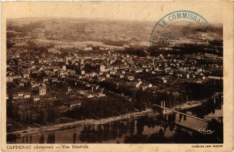Carte postale ancienne Capdenac - Vue générale