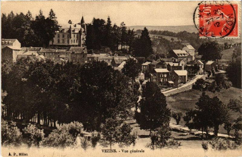Carte postale ancienne Vezins - Vue générale