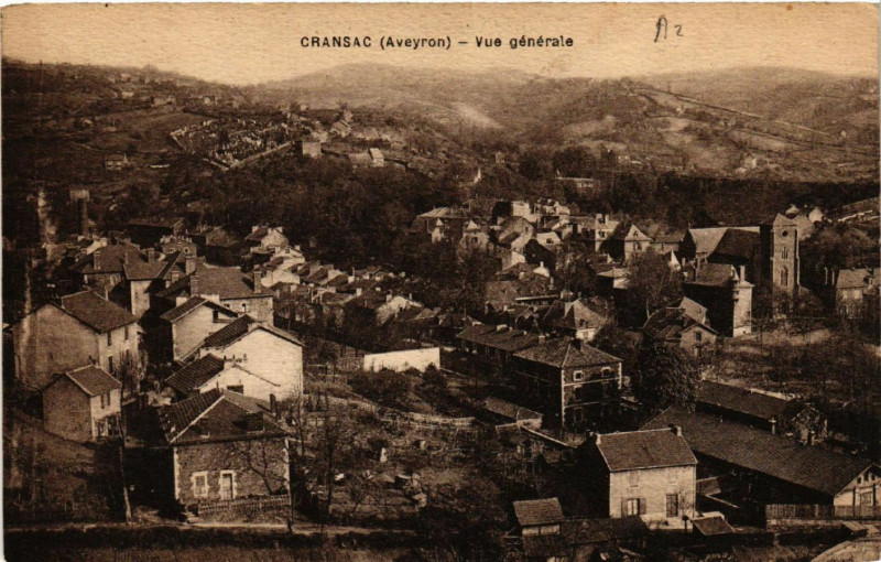 Carte postale ancienne Gransac - Vue générale