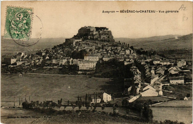 Carte postale ancienne Severac-le-Chateau - Vue générale