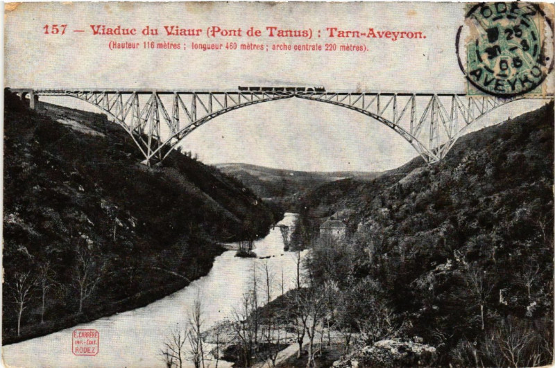 Carte postale ancienne Viaduc du Viaur - Tarn-Aveyron