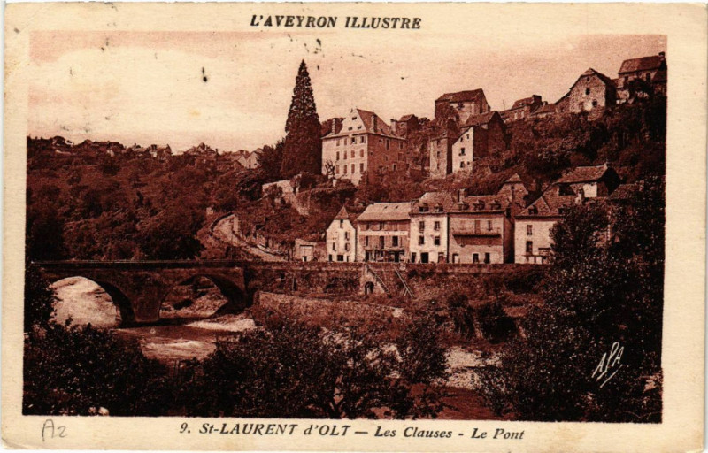 Carte postale ancienne Saint-Laurent d'Olt - Les Clauses à Saint-Laurent-d'Olt