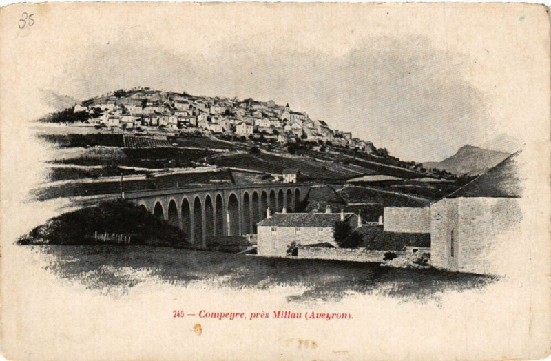 Carte postale ancienne Compeyre pres Millau à Compeyre