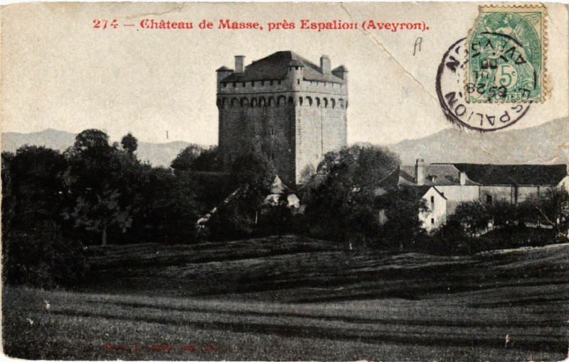 Carte postale ancienne Chateau de Masse pres Espalion à Espalion