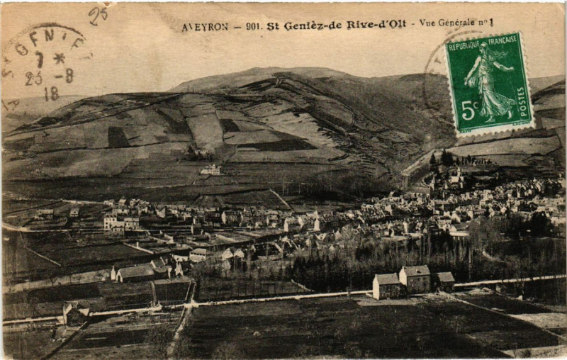 Carte postale ancienne Saint-Geniez de Rive d'Olt