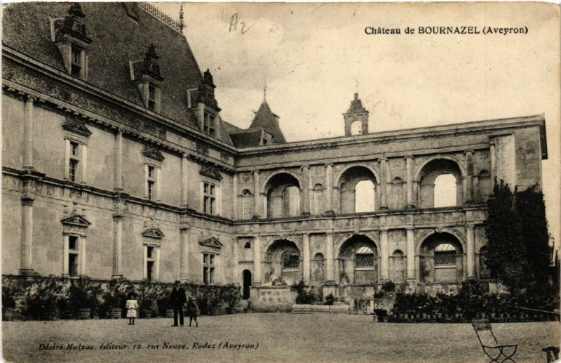 Carte postale ancienne Chateau de Bournazel à Bournazel