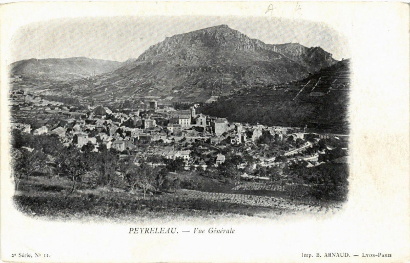 Carte postale ancienne Peyreleau - Vue générale à Peyreleau