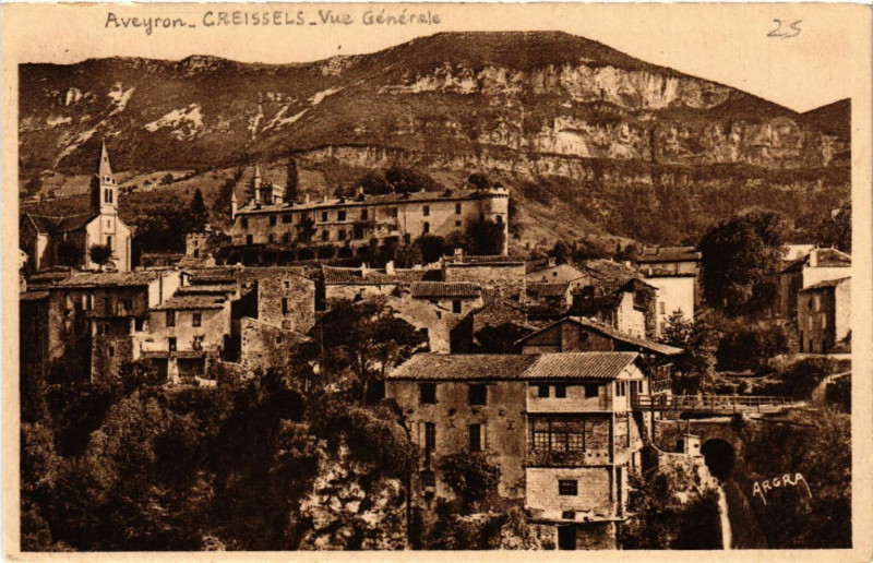 Carte postale ancienne Creissels - Vue générale à Creissels