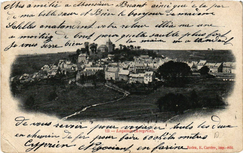 Carte postale ancienne Laguiole à Laguiole