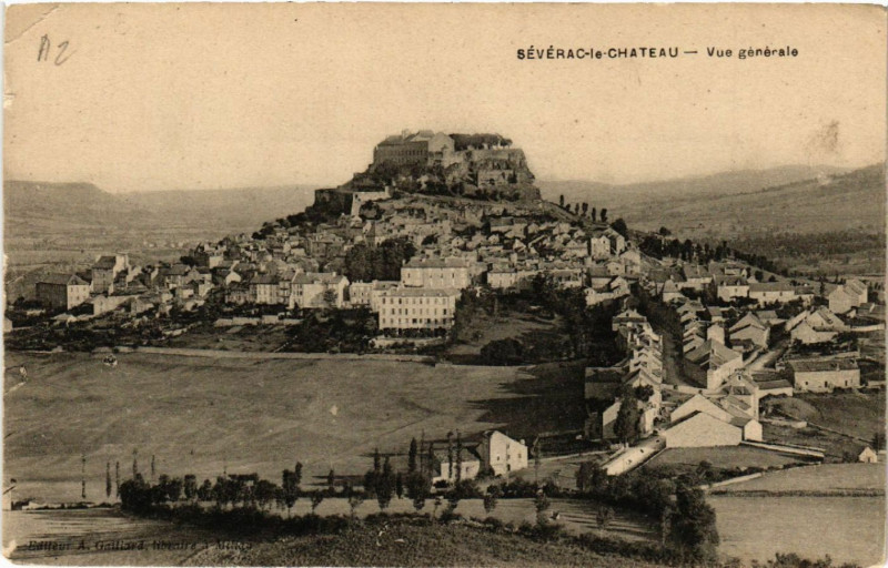 Carte postale ancienne Severac-le-Chateau - Vue générale