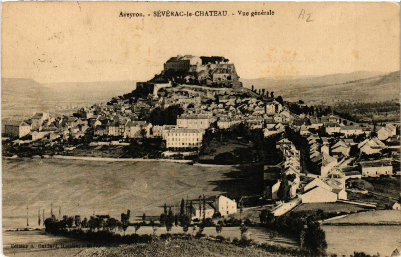 Carte postale ancienne Severac-le-Chateau - Vue générale