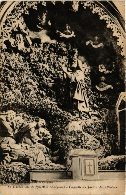 Carte postale ancienne Cathédrale de Rodez - Chapelle du Jardin des Oliviers à Rodez