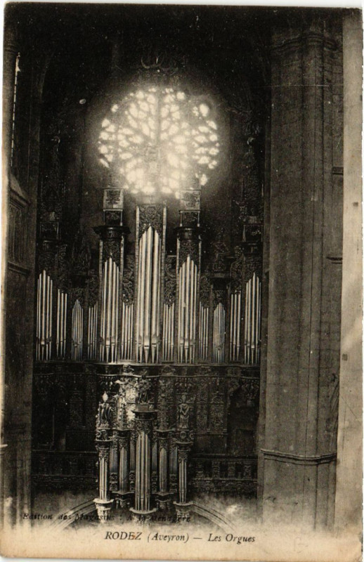 Carte postale ancienne Rodez - Les Orgues à Rodez