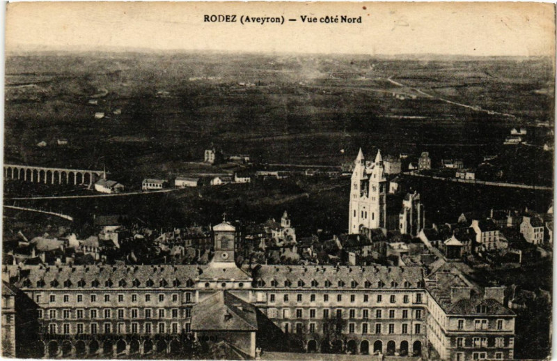 Carte postale ancienne Rodez - Vue cote Nord à Rodez