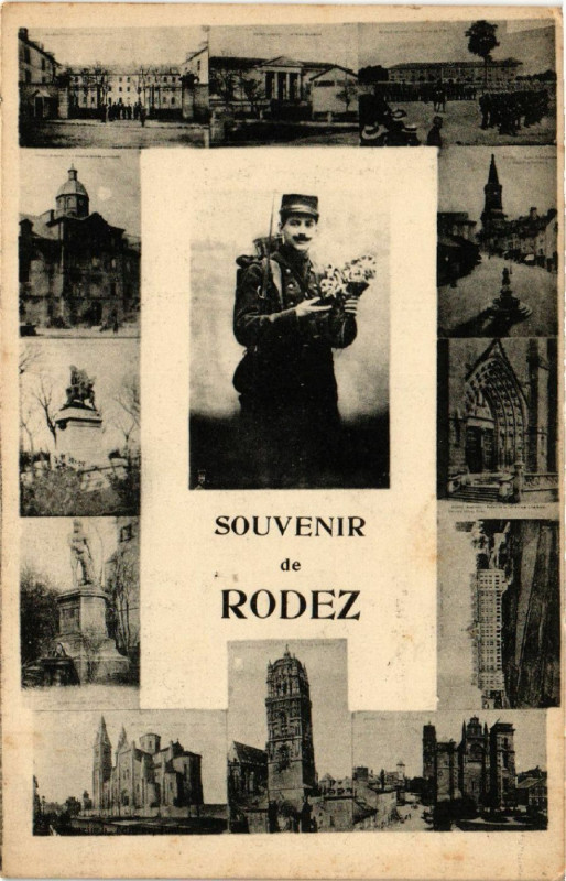 Carte postale ancienne Souvenir de Rodez à Rodez