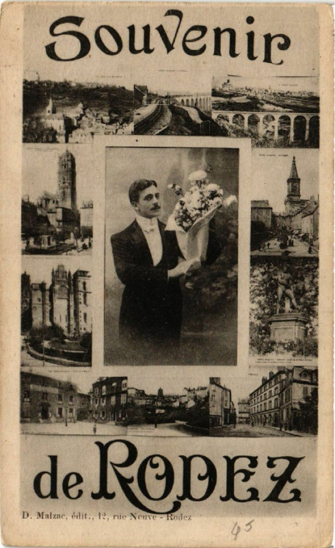 Carte postale ancienne Souvenir de Rodez à Rodez