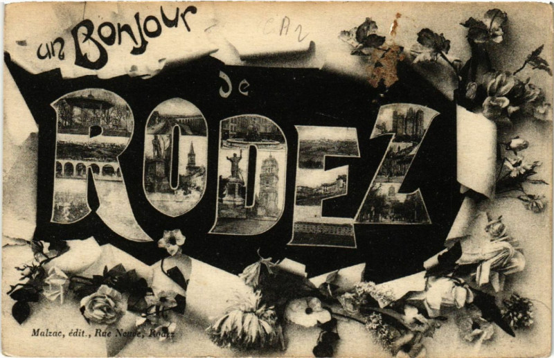 Carte postale ancienne Un Bonjour de Rodez à Rodez