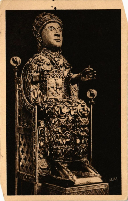 Carte postale ancienne Conques - Statue reliquaire de Sainte-Foy