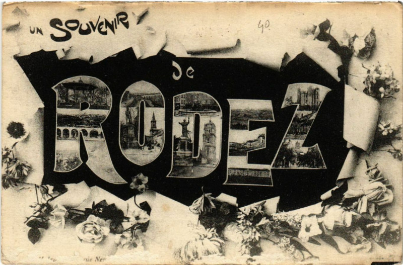 Carte postale ancienne Un Souvenir de Rodez à Rodez