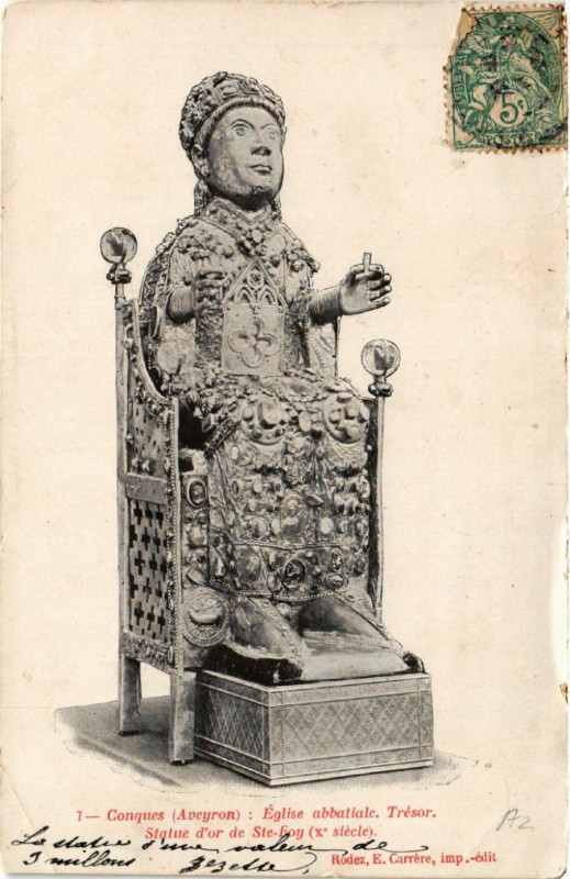 Carte postale ancienne Conques - Eglise abbatiale - Tresor
