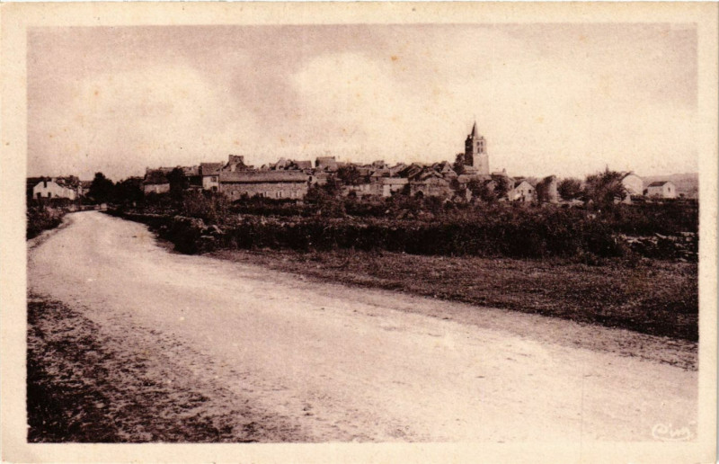 Carte postale ancienne Sauveterre - Entree par la route de Nancelle