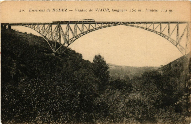 Carte postale ancienne Environs deRODEZ - Viaduc de Viaur à Tauriac-de-Naucelle