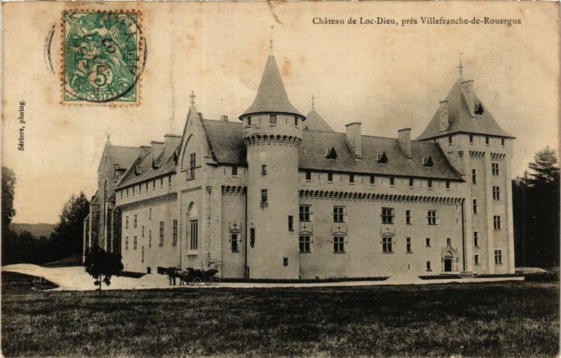 Carte postale ancienne Chateau de Loc-Dieu pres Villefranche-de-Rouergue à Villefranche-de-Rouergue
