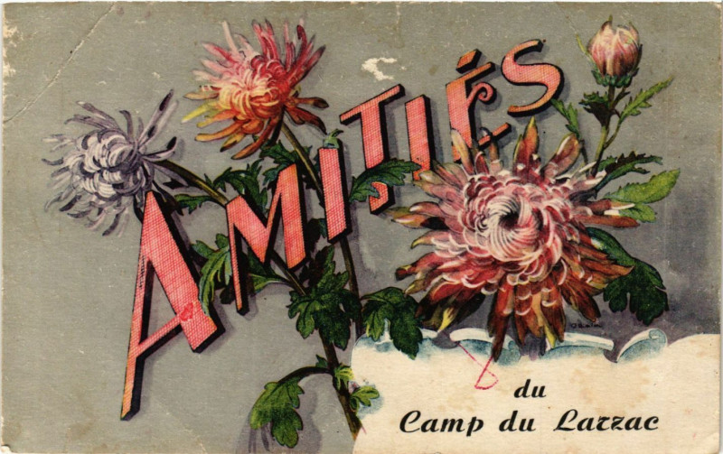 Carte postale ancienne Amities du Camp du Larzac