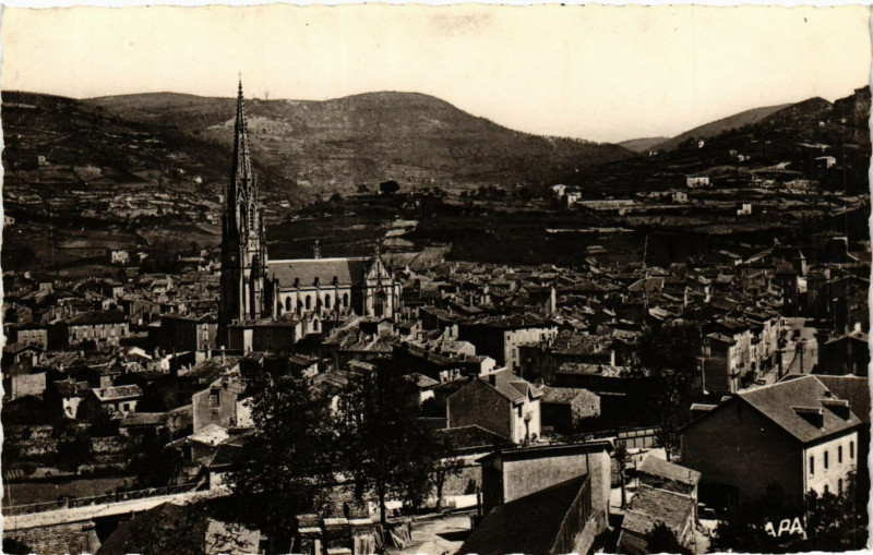 Carte postale ancienne Saint-Affrique - Vue générale à Saint-Affrique