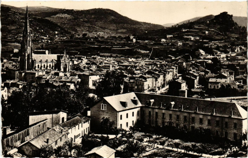 Carte postale ancienne Saint-Affrique - Vue générale à Saint-Affrique