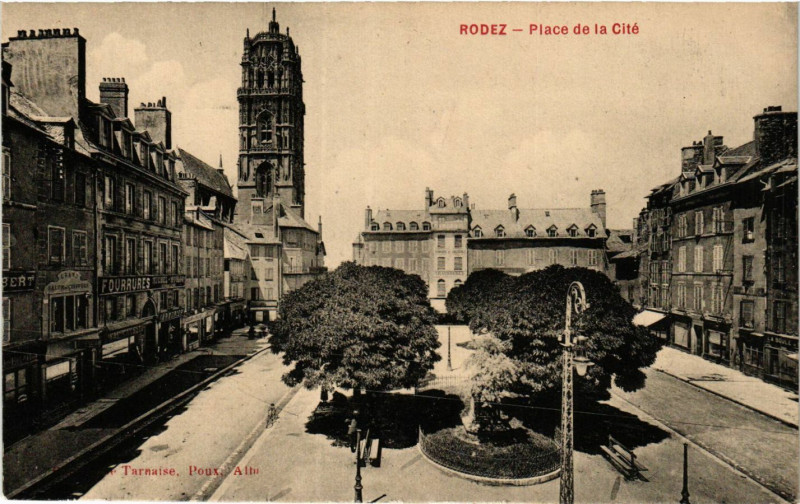 Carte postale ancienne Rodez - Place de la Cite à Rodez