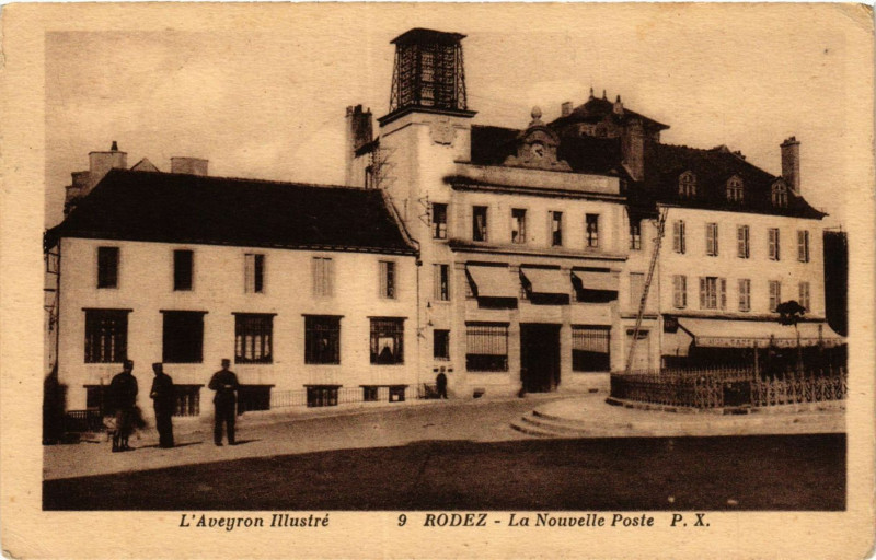 Carte postale ancienne Rodez - La Nouvelle Poste à Rodez
